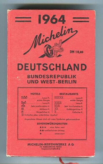 Cover des MICHELIN-Führer Deutschland 1964